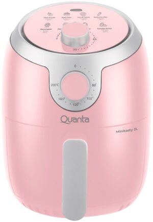 Freidora Eléctrica Quanta QTAF230 Minitasty 2L 1000 Watts 220V/50-60Hz Rosada