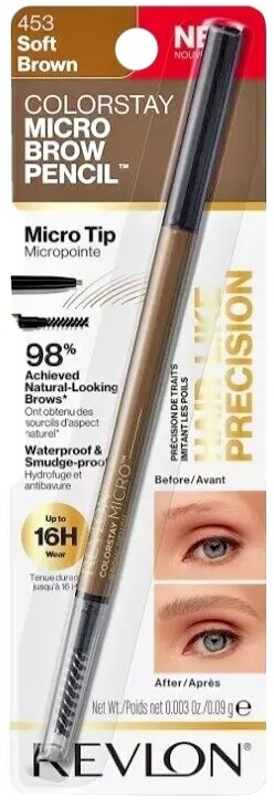 Lápiz de Ceja Revlon Colorstay Micro Brow 453 Soft Brown - 0.09g