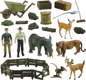 Toys Set de animales salvajes Zhong Jieming Q9899-ZJ101-D (20 Piezas)