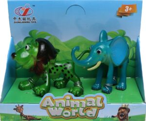 Toys Animal World Zhong Jieming Q9899-231 León/Elefante