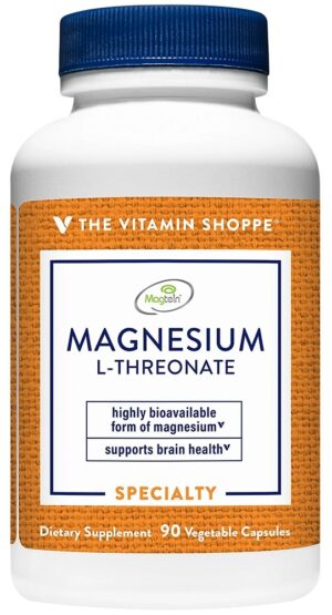 The Vitamin Shoppe Magnesium L-Threonate (90 Vegetable Capsules)