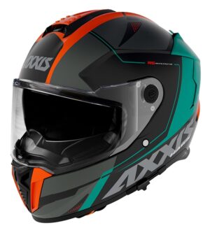 Casco para Moto Axxis Hawk Spear B4 - Tamaño M (57-58) - Negro/ Naranja