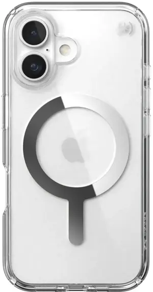 Funda para iPhone 16 Speck Presidio Perfect-Clear 150757-3240 Clear/Chrome