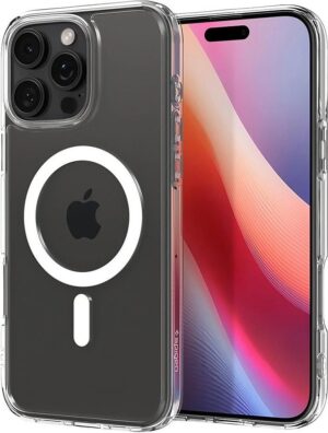 Funda Spigen para iPhone 16 Pro Max 6.9" Crystal Hybrid ACS08032 White (MagFit)