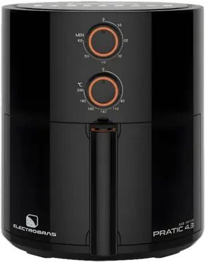 Freidora Eléctrica sin Aceite Electrobras EBAF-43-B Air Fryer Pratic 4.3L 1500W 220V/50-60