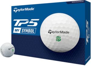 Pelota de Golf TaylorMade TP5 My Symbol Dollar - Blanco  (12 Unidades)