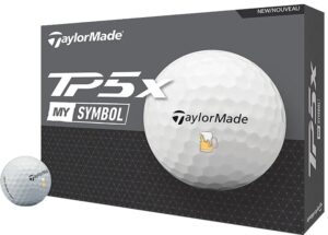 Pelota de Golf TaylorMade TP5X My Symbol Beer - Blanco (12 Unidades)