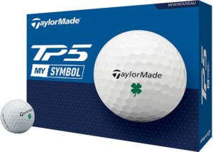 Pelota de Golf TaylorMade TP5 My Symbol Clover - Blanco (12 Unidades)