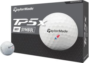 Pelota de Golf TaylorMade TP5X My Symbol  - Blanco (12 Unidades)