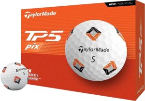 Pelota de Golf TaylorMade TP5 Pix - Blanco (12 Unidades)