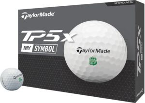 Pelota de Golf TaylorMade TP5X My Symbol Dollar - Blanco (12 Unidades)