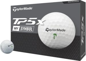 Pelota de Golf TaylorMade TP5X My Symbol Palm - Blanco (12 Unidades)