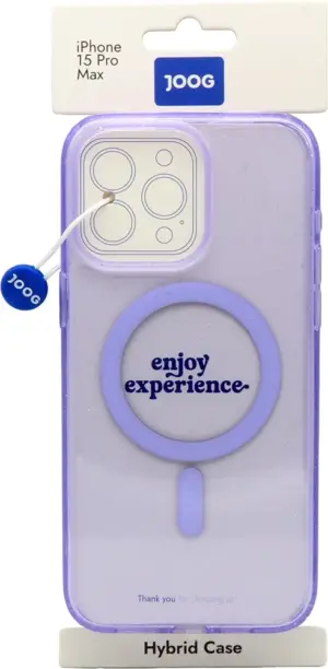 Funda Joog para iPhone 15 Pro Max Magsafe Transparent Purple