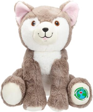Peluche Husky siberiano Your planet eco toys - 443153 (23cm)