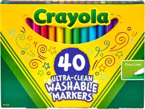 Marcador Crayola Ultra-Clean Washable Markers 58-7861 (40 Unidades)