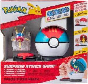 Pokémon Surprise Attack Game Carvanha + Lure Ball Jazwares - PKW3717 (8 Pzs)
