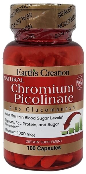 Earth's Creation Chromium Picolinate 1000MG (100 Cápsulas)