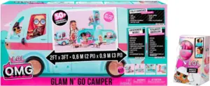 Combo L.O.L Surprise O.M.G Glam N' Go Camper 4en1 + Auriculares Inalámbricos
