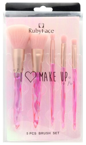 Kit Pincel Ruby Face Make Up - Y21381 (5 Piezas)