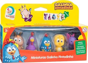 Muñecos Miniaturas Galinha Pintadinha Cardoso - 3038 (5 Uni)