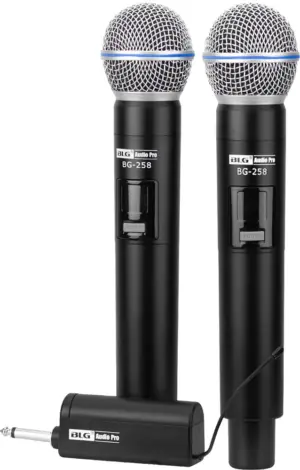 Micrófono Inalámbrico BLG BG-258 Audio Pro (2 Unidades)