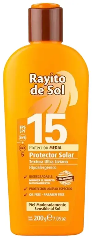 Protector Solar Rayito de Sol Piel Moderadamente Sensible SPF15 - 200g