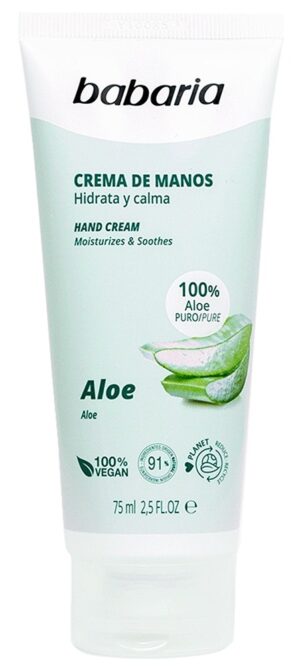 Crema para manos Babaria Aloe Vera - 75mL