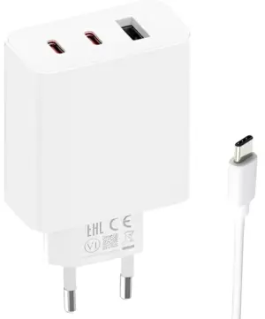 Cargador de Pared Xiaomi A072MEU 67W USB-A + USB-C Bivolt 50-60Hz - Blanco