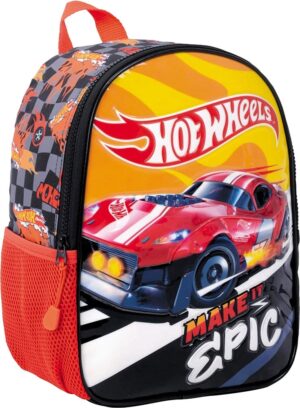 Mochila Hot Wheels Negro/Rojo - 75130