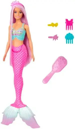 Muñeca Barbie Sirena de Pelo Largo Mattel - HRP99