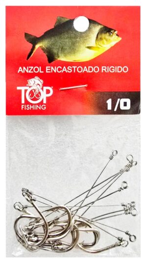 Anzuelo Top Fishing Chinu Encastoado Rigido 1/0 con 10 pcs