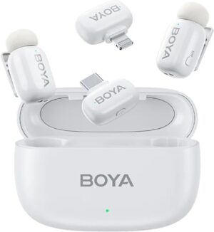 Micrófono Inalámbrico Boya MINI-13 Lightning/USB-C - Blanco
