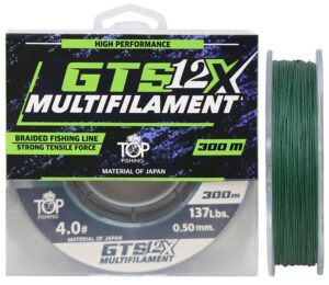 Tanza Multifilamento Top Fishing 12X GTS 0.50mm 137lbs 300M