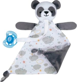 Manta de panda con prendedor para chupete Buba - 14563 (Gris)