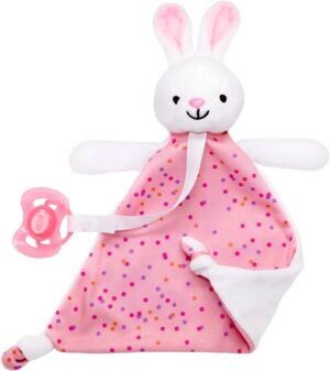 Manta de conejo con prendedor para chupete Buba - 14561 (rosa)