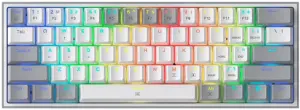 Teclado Gaming Redragon Fizz Rainbow K617-R Blanco/Gris (Ingles Alámbrico) Switch Azul