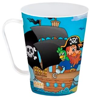 Taza Plástica Kozi Plast Piratas 1446P - 430ml