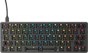 Carcasa de teclado gaming mecánico Glorious GMMK-COMPACT- RGB Black- Alámbrico (Inglés)
