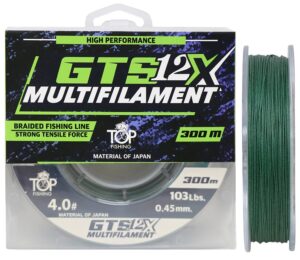Tanza Multifilamento Top Fishing 12X GTS 0.45mm 103lbs 300M