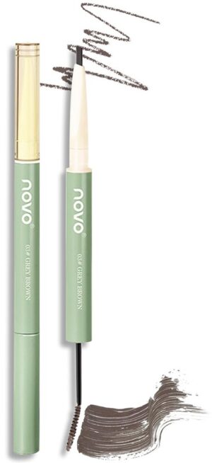 Lápiz de Cejas Novo Smooth Hold Double 03 Grey Brown - 0.152g