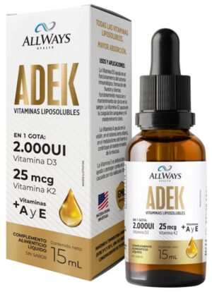 Allways Health Adek Vitaminas Liposolubles - 15mL