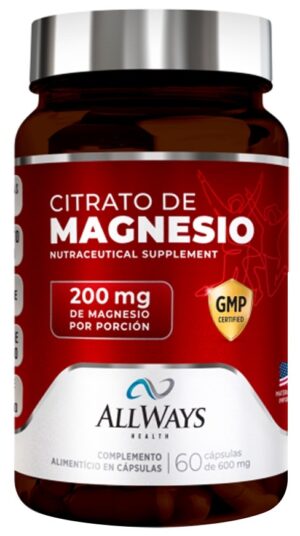 Allways Health Citrato de Magnesio 200MG (60 Capsulas)