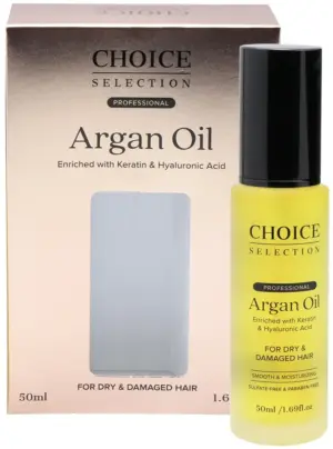 Óleo para cabello de keratina & óleo de Argán + Ácido hialurónico Choice Selection 50mL