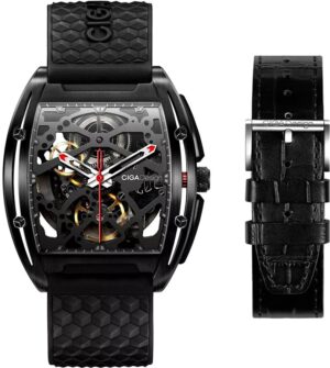 Reloj Masculino Ciga Design Z031-BLBL-W15BK Skeleton Mechanical Watch Z Series DLC Black