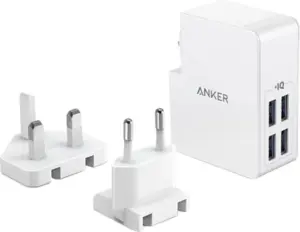 Cargador de Pared Anker Power Port 4 Lite Salida USB A2042L21 - Blanco