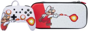 Control PowerA Nintendo Switch + Estuche Super Mario Fireball NSAC0069-01 (Alámbrico)