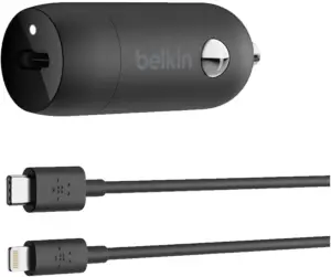 Carregador Veicular Belkin 20W CCA003BT04BK USB-C/Lightning - Negro