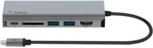 Mini Hub USB-C 6 Puertos Belkin - AVC008BTSGY - 100W