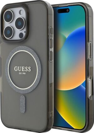 Funda Guess para iPhone 16 Pro GUHMP16LHFGEREK - Smoke/Black