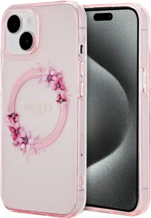 Funda Guess para iPhone 15 GUHMP15SHFWFCP - Pink